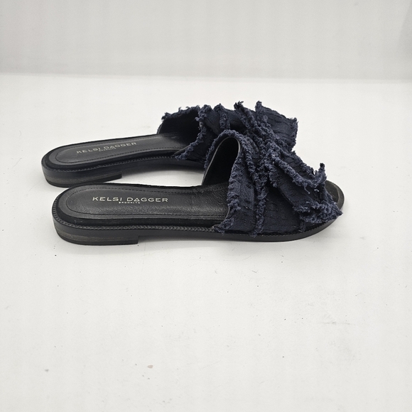 Kelsi Dagger Brooklyn Revere Bow Slides Navy Size 6 - Picture 4 of 8